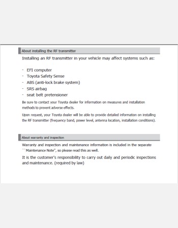 toyota coaster 2019-2020 owners manual in english